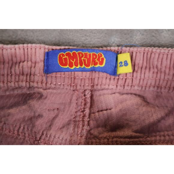 Empyre Corduroy Pants Womens 28 Pink Relaxed Fit Embroidered Cotton Casual Retro - Picture 4 of 10